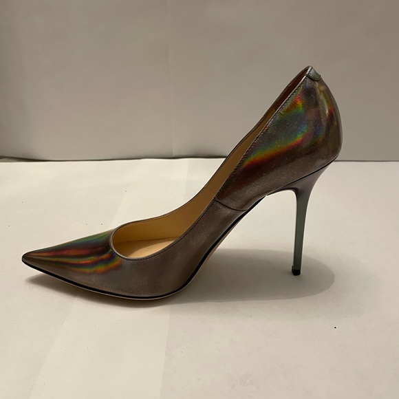Jimmy Choo Pearl Gold Leather 4” Heel Pumps Size 38.5 NWOT - Picture 6 of 6